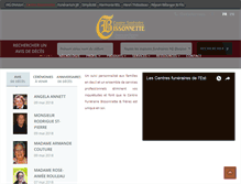 Tablet Screenshot of centrefunerairebissonnette.com